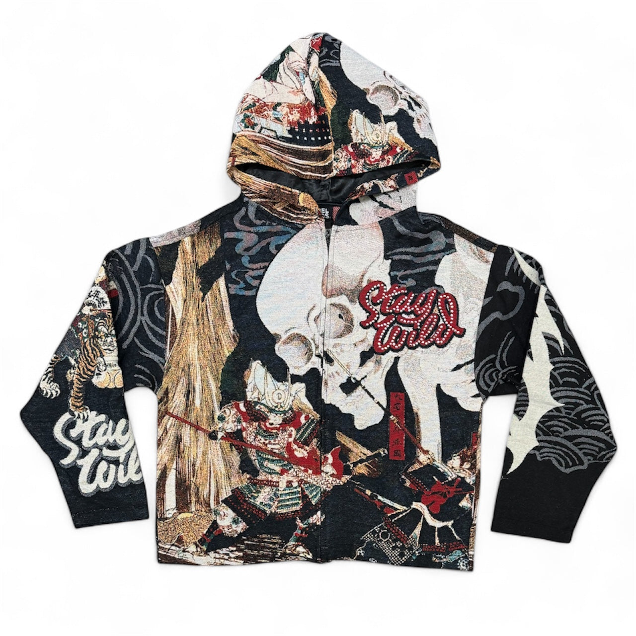 Rm - R.stone - Stay Wild Tapestry Hoodie - Black