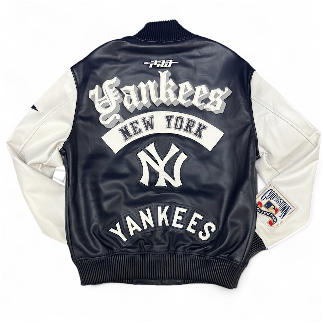 Pro Standard - Mlb New York Yankees Best Of Men's Leather Varsity Jacket - Navy Pro Standard