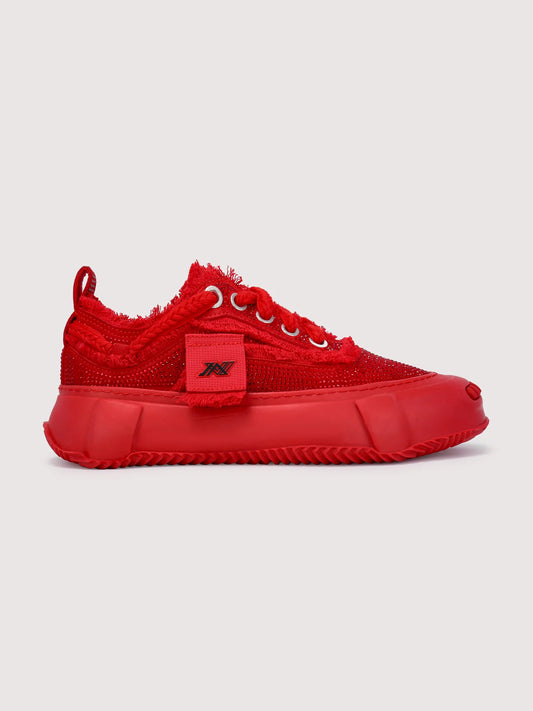 Javi - Elevate 2 Rhinestone Men Sneaker - Spark Red