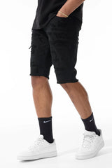 Jordan Craig - Rip And Repair Twill Shorts - Black