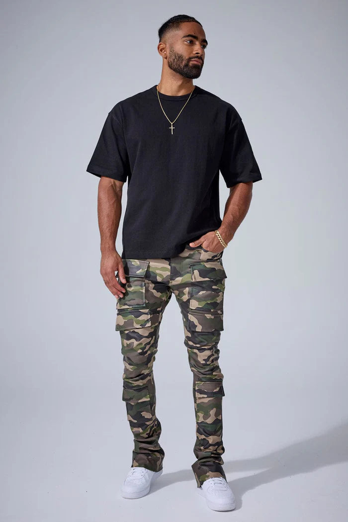 Jordan Craig Ross Stacked - Thriller Camo Cargo Pants - Vintage Camo