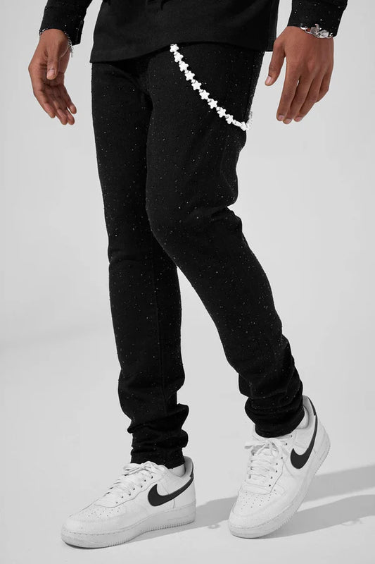 Jordan Craig Martin - Super Skinny Fit -  Rhinestones Magic City Denim - Jet Black