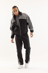 Kindred - Men's Nylon Windbreaker Jacket & Pants Set W Rhinestones