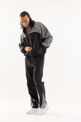 Kindred - Men's Nylon Windbreaker Jacket & Pants Set W Rhinestones