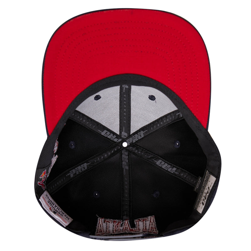 Pro Standard - Atlanta Braves Crest Emblem Wool Snapback Hat - Midnight Navy