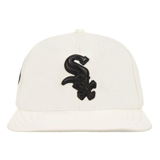Pro Standard - Chicago White Sox Triple Tonal Primary Logo Strapback Hat - Eggshell / Black - BLVD