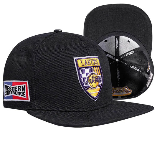 Pro Standard - Los Angeles Lakers Fast Lane Wool Snapback Hat - Black Purple Yellow - BLVD