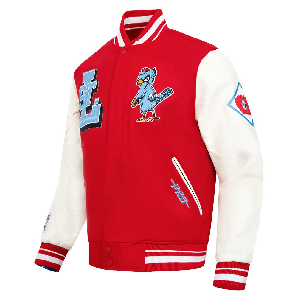 Pro Standard - MLB St. Louis Cardinals Best Of Men's Rib Wool Varsity Jacket - Red / White Pro Standard