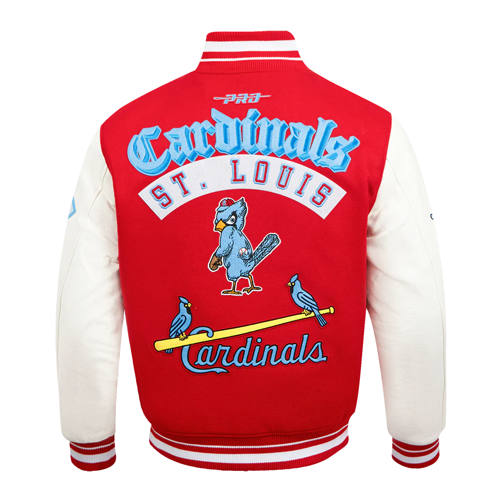 Pro Standard - MLB St. Louis Cardinals Best Of Men's Rib Wool Varsity Jacket - Red / White