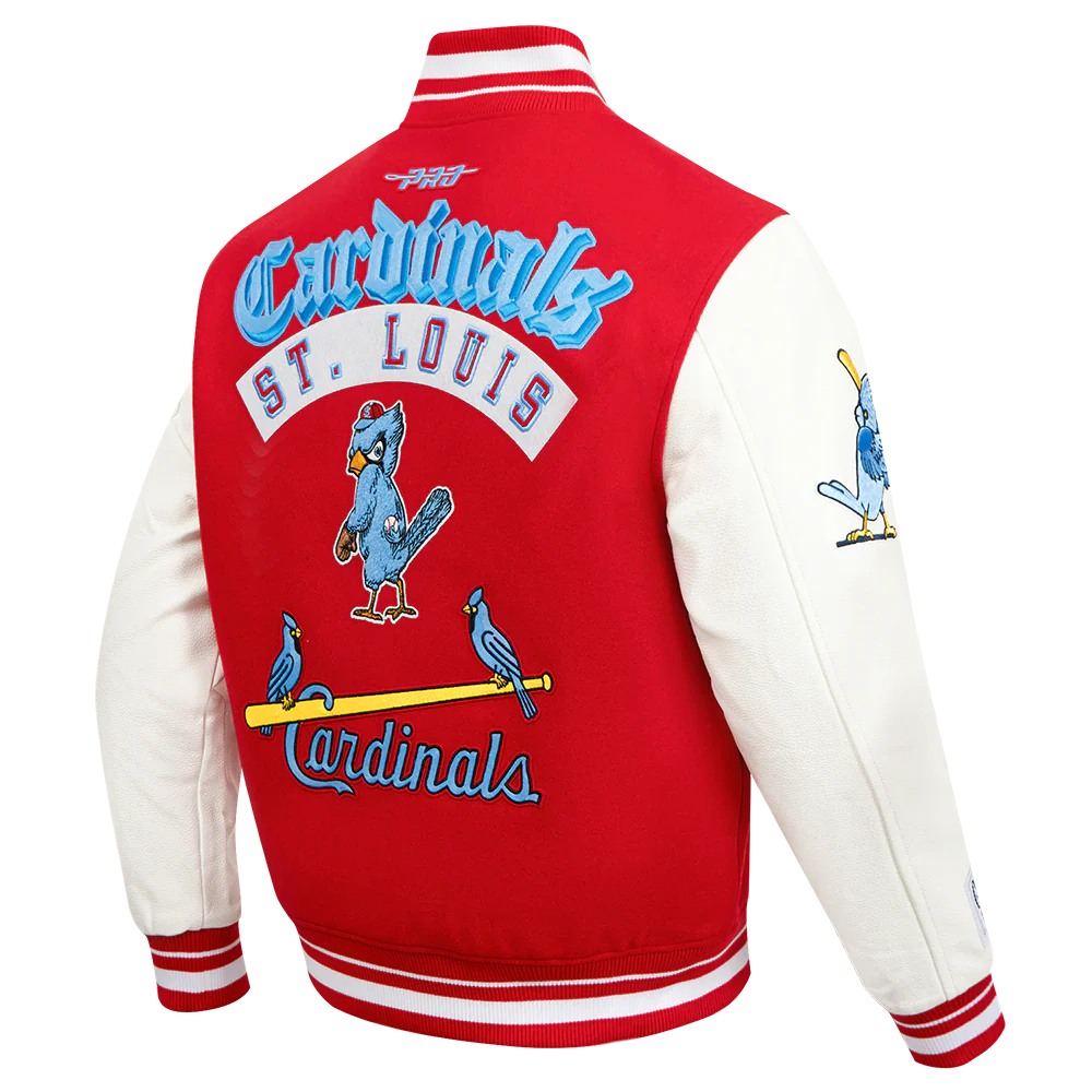 Pro Standard - MLB St. Louis Cardinals Best Of Men's Rib Wool Varsity Jacket - Red / White
