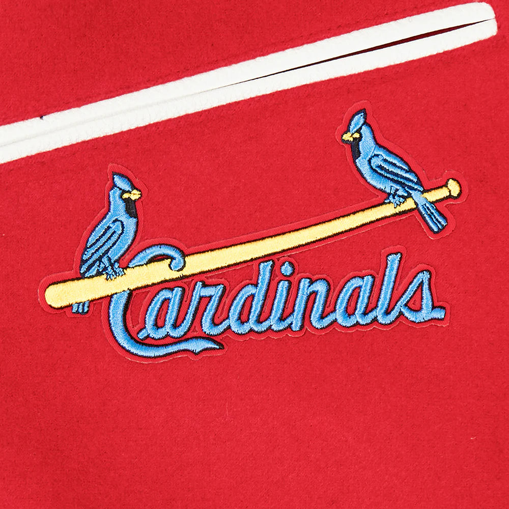 Pro Standard - MLB St. Louis Cardinals Best Of Men's Rib Wool Varsity Jacket - Red / White