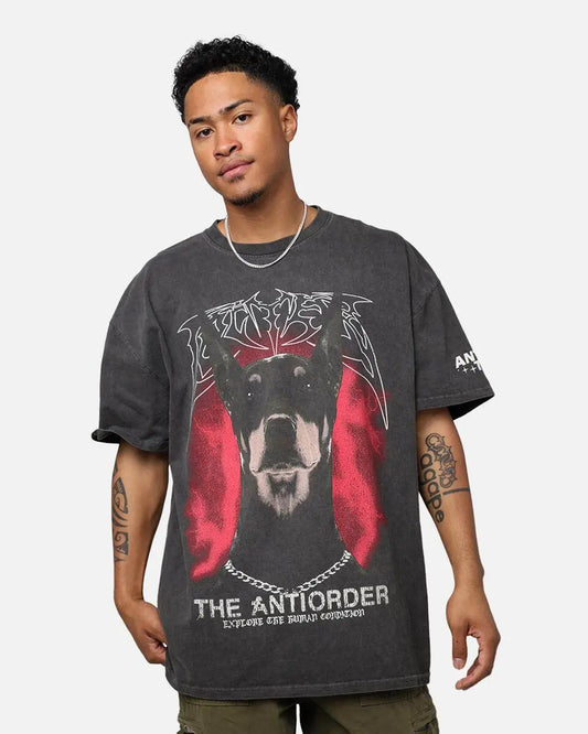 Loiter X The Anti Order Anti Tour Vintage T-Shirt - Black Wash - BLVD