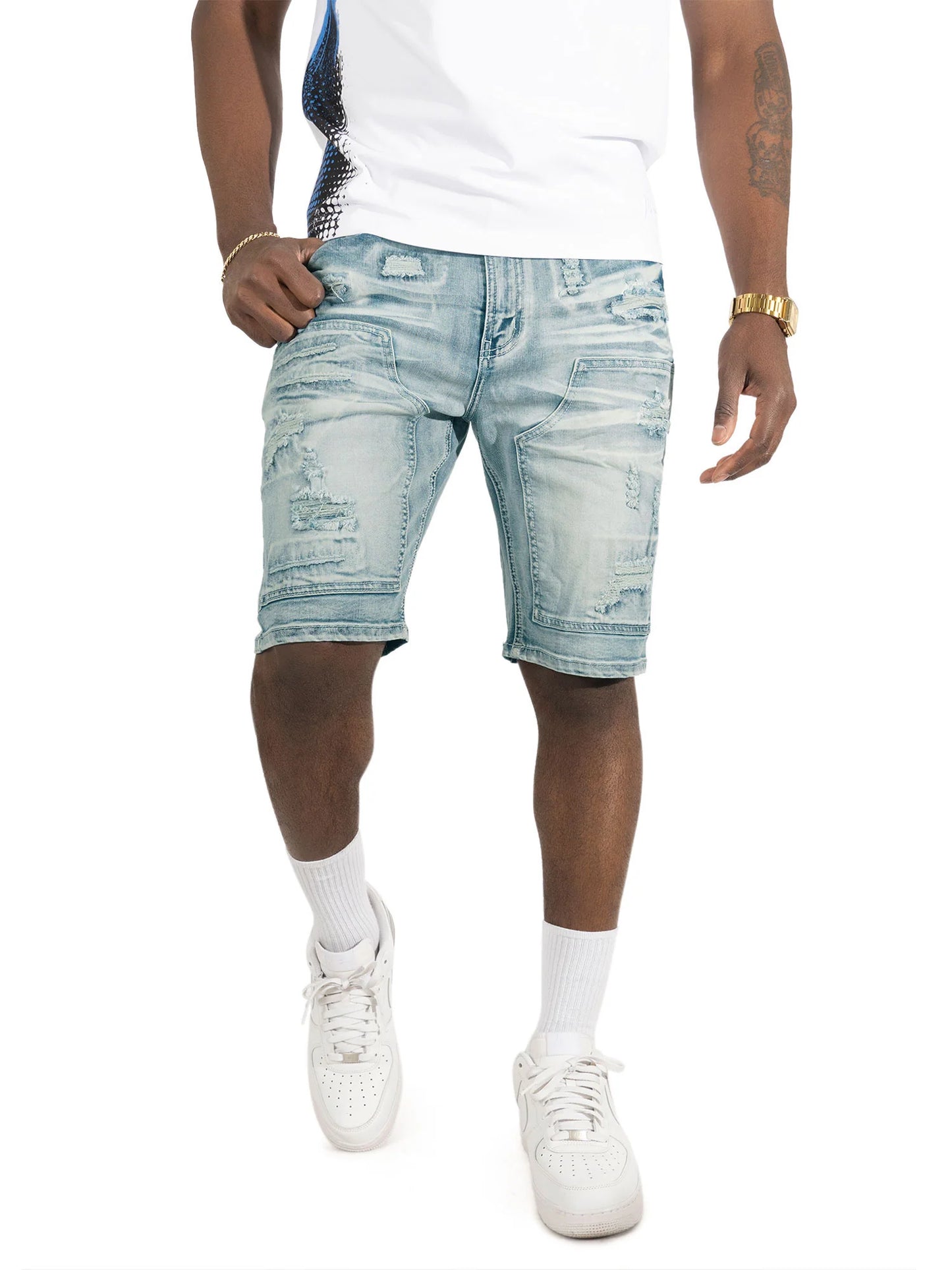 Makobi - Denim Shorts  M904 Prego Jorts - Light Wash