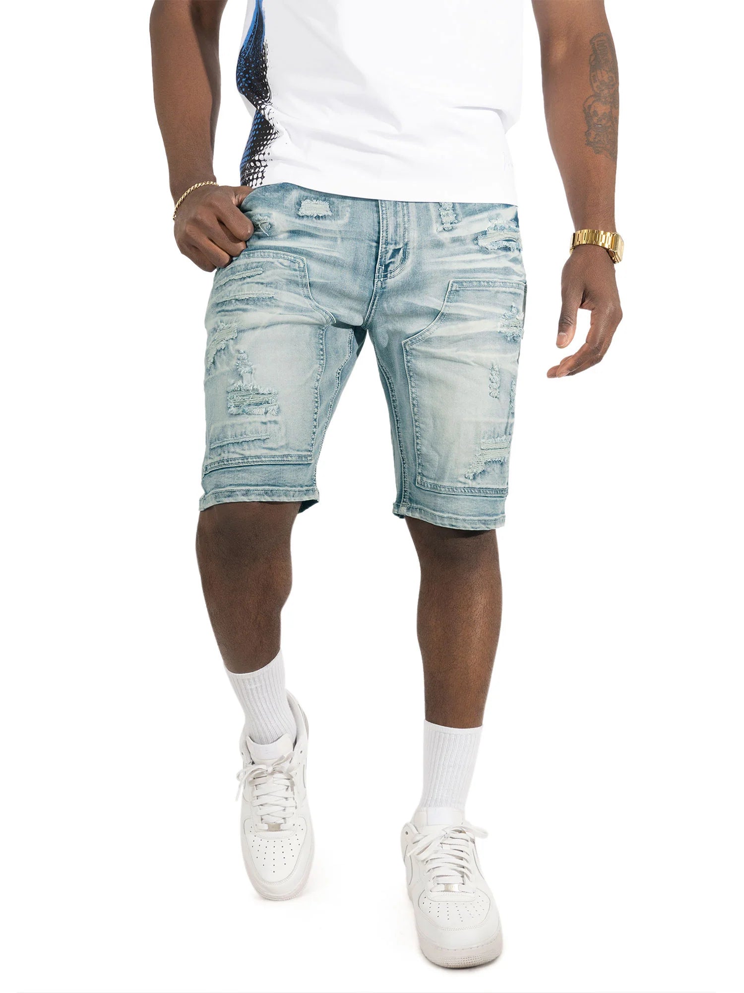 Makobi - Denim Shorts  M904 Prego Jorts - Light Wash