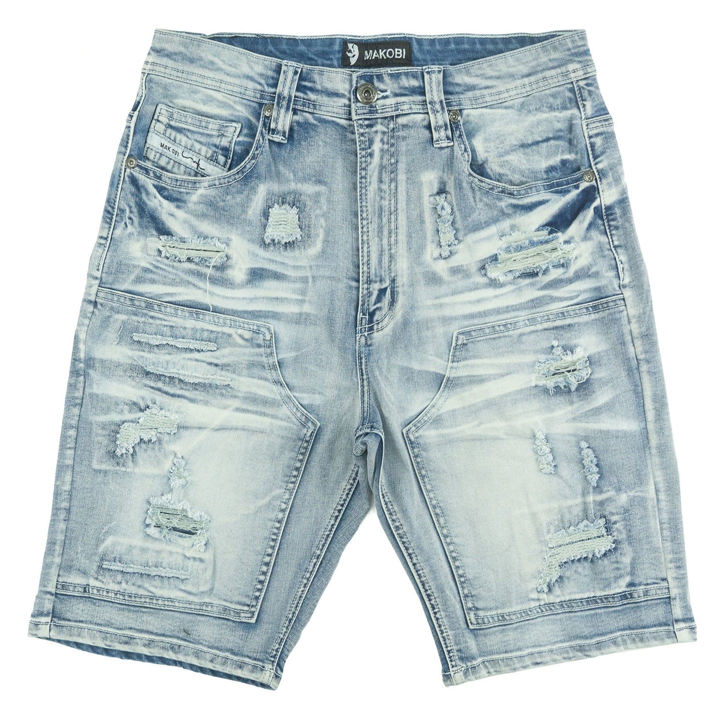 Makobi - Denim Shorts  M904 Prego Jorts - Light Wash