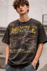 Space Ape - Mh Dirt Bike T-shirt  - Black Wash
