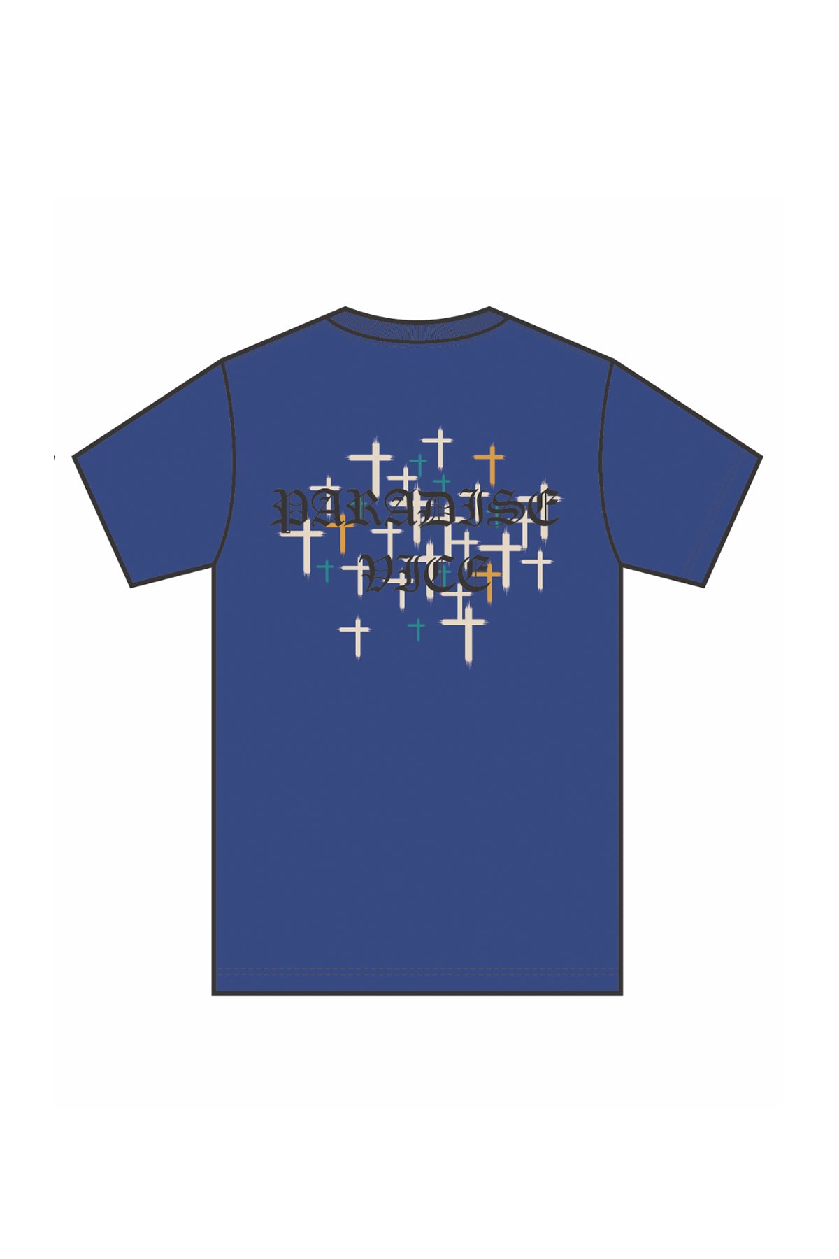 RTA - Liam Short Sleeve Tee | Blue Old English Paradise RTA