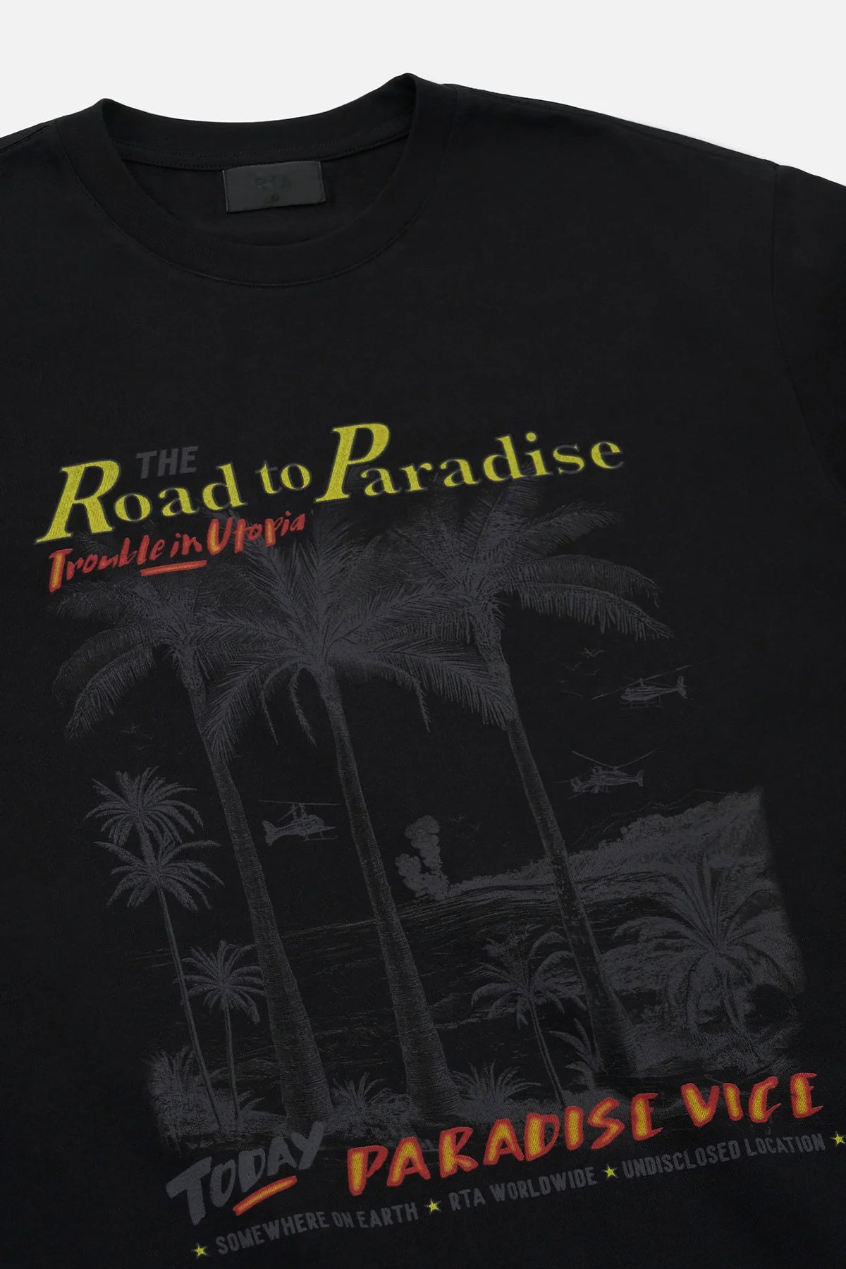 RTA - Colin Oversized Short Sleeve Tee | Black Road To Paradise RTA