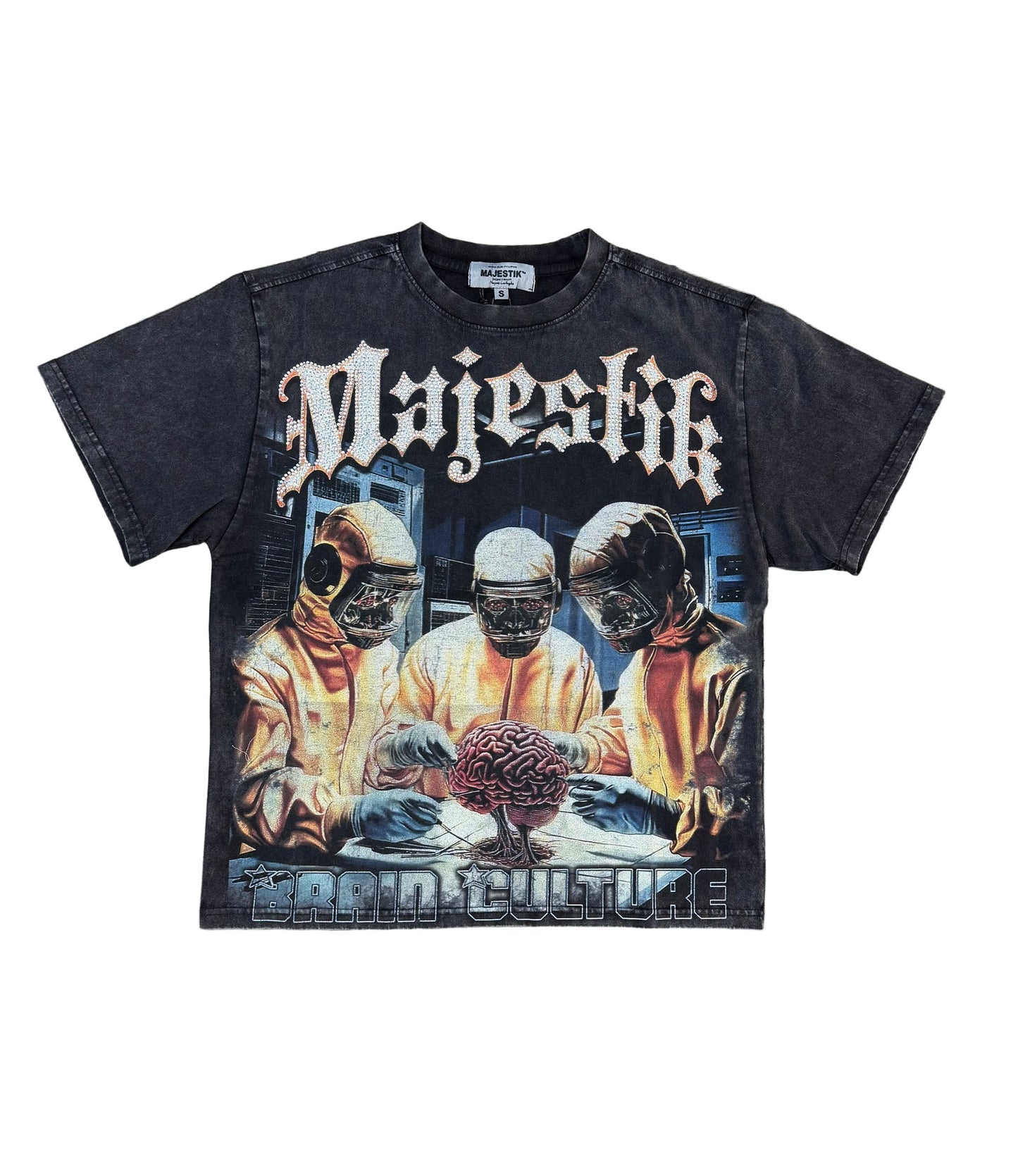 Majestik - Brain Culture Tee - Black Wash MAJESTIK