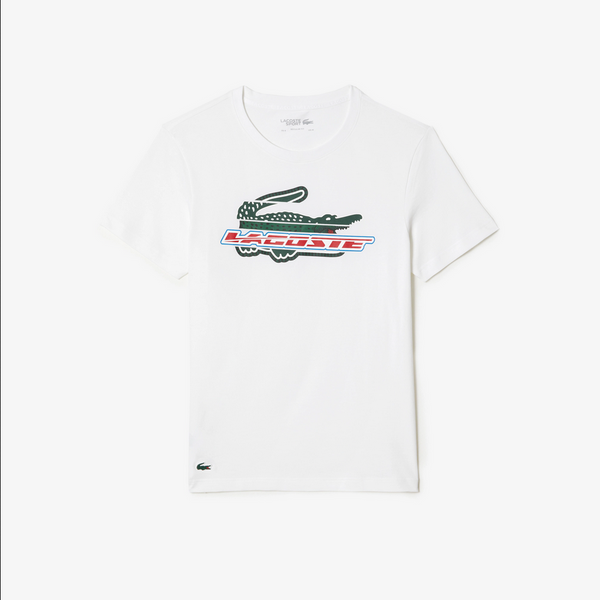 Lacoste Men’s SPORT Regular Fit Organic Cotton T-Shirt - White 001