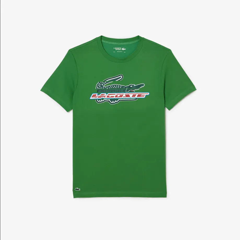 Lacoste Men’s SPORT Regular Fit Organic Cotton T-Shirt - Green L94 - BLVD