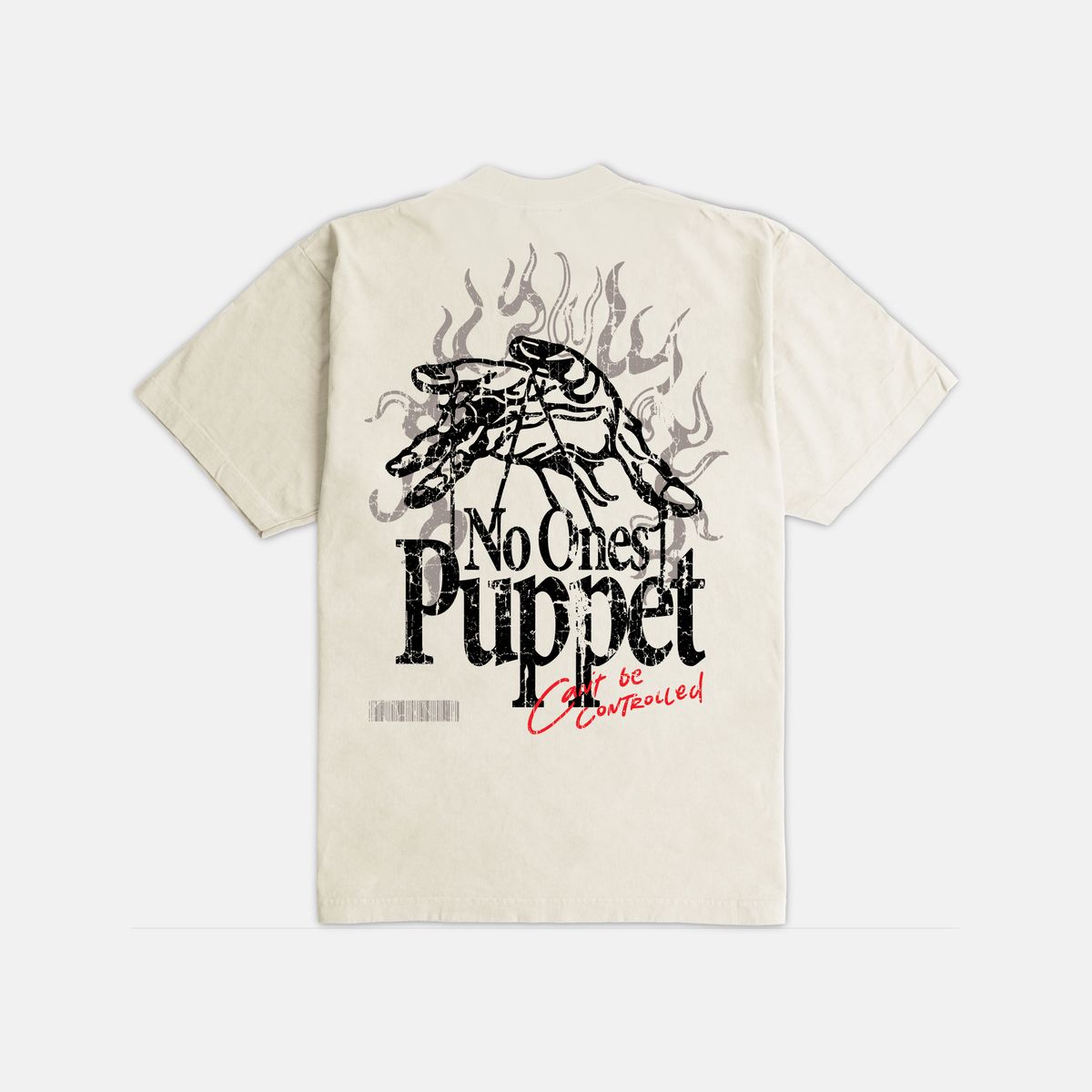 Outrank No Ones Puppet Ultra Heavyweight T-shirt - Cream