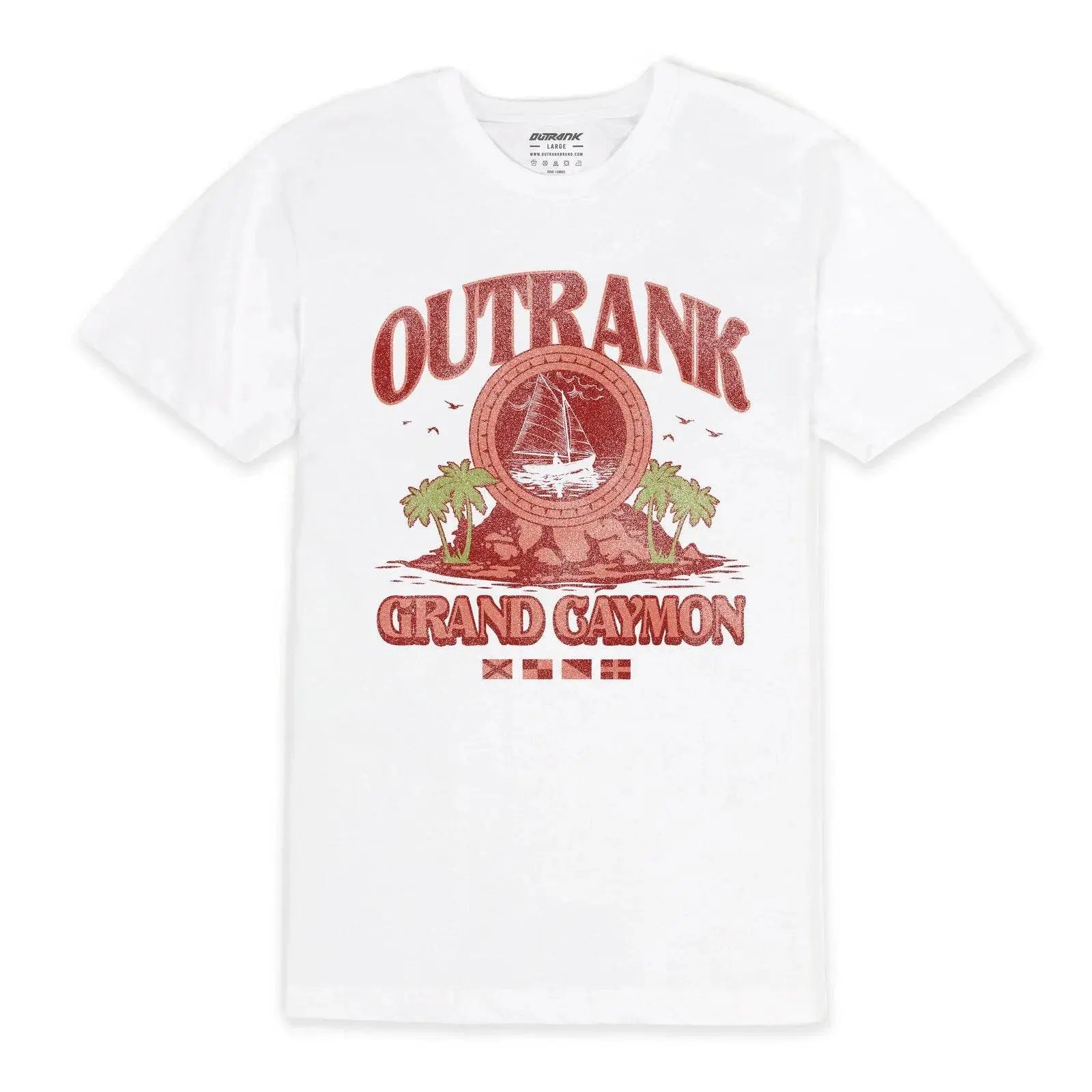 Outrank Grand Cayman T-Shirt - White Dune Red - BLVD