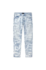 Purple Brand P001 Grunge Print - Light Indigo - P001-SGGT325 Purple Brand