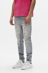 Purple Brand - P001 Jewel Print - Light Indigo - P001-SJWP226