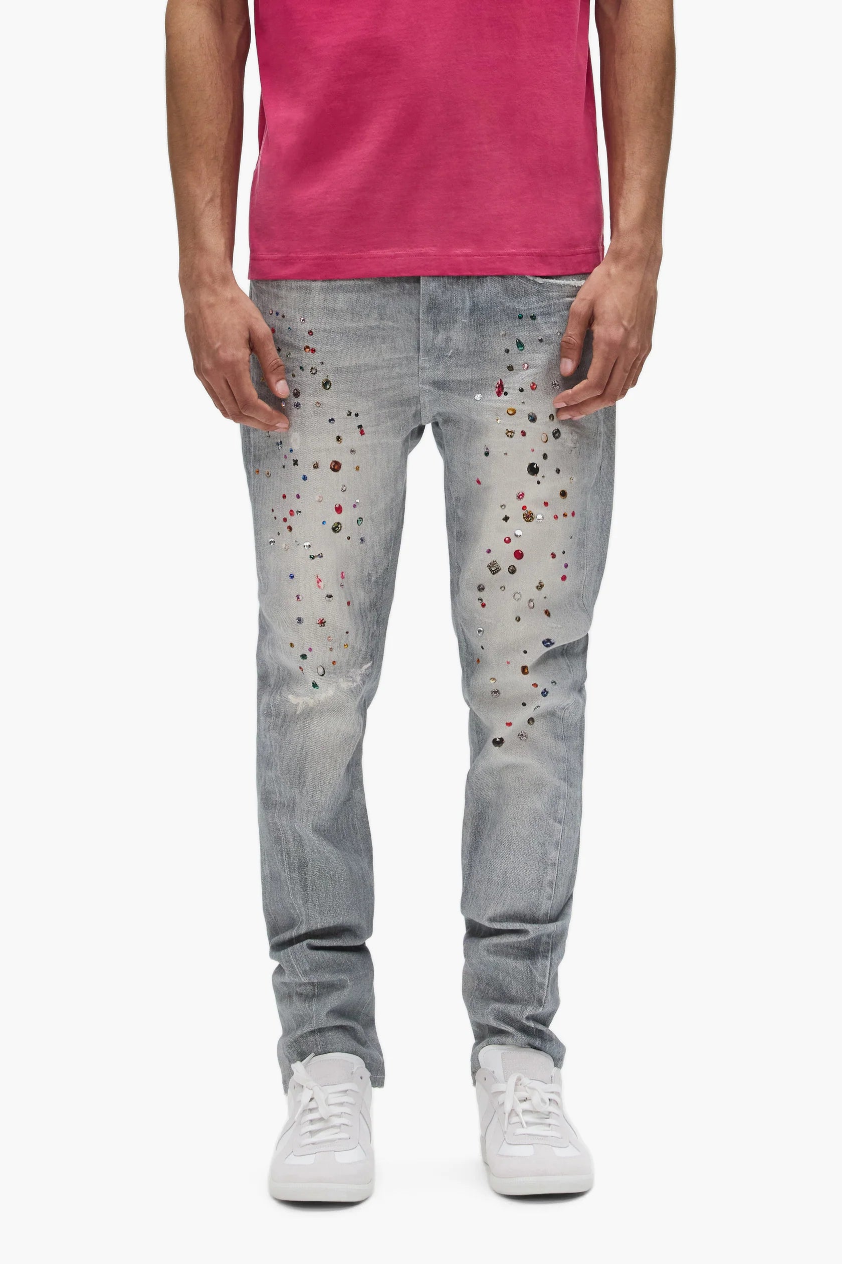 Purple Brand - P001 Jewel Print - Light Indigo - P001-SJWP226