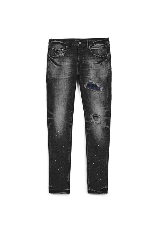 Purple Brand P001 Plaid Patch - Black - P001-SYDB425