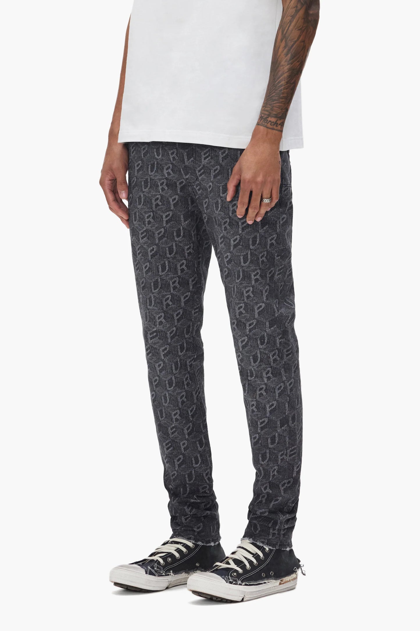 Purple Brand - P001 Jacquard Monogram - Black - P001-WBSM226