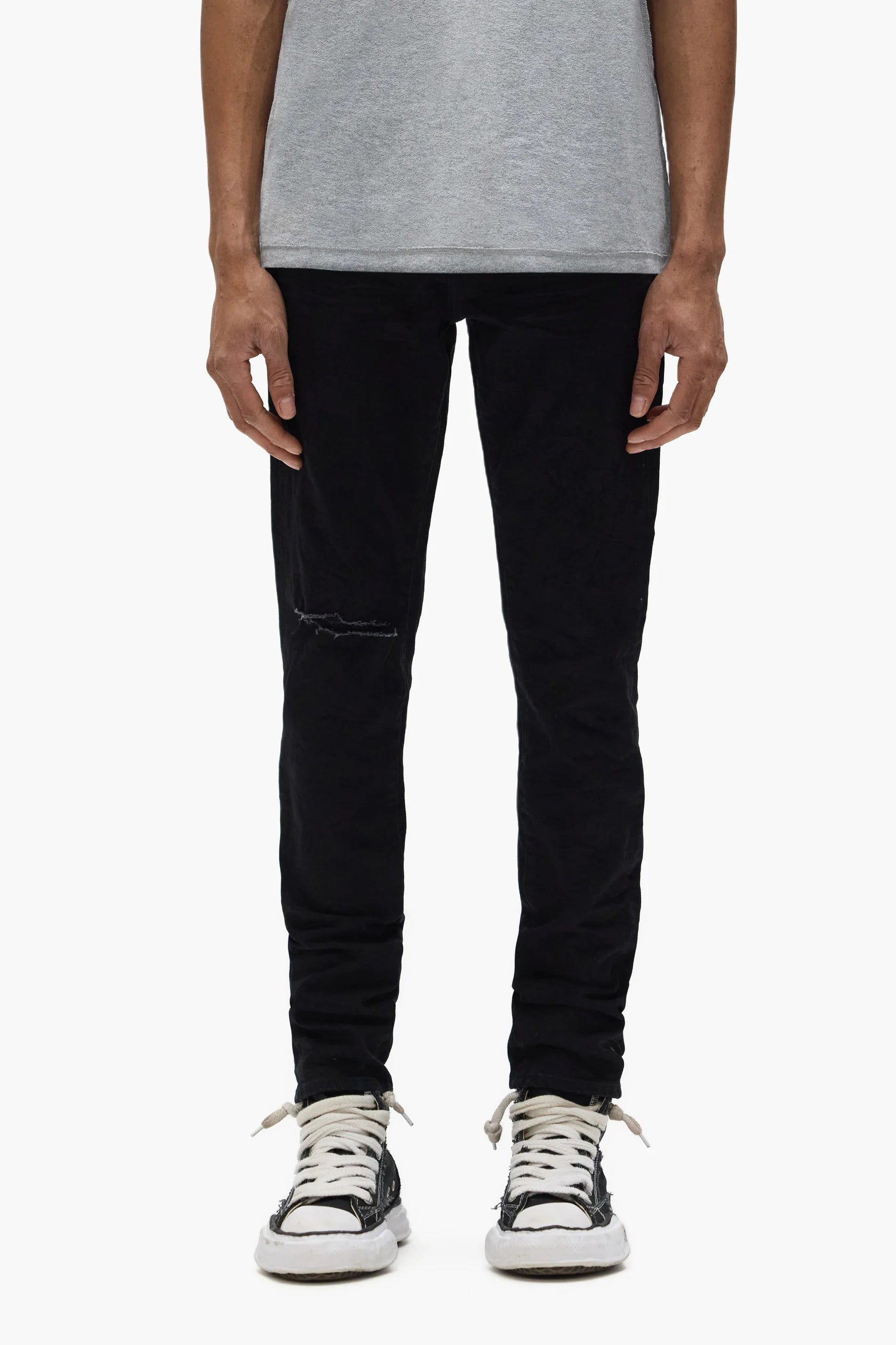 Purple Brand - P002 Rinse Knee Slit - Black - P002-NDBR825 Purple Brand