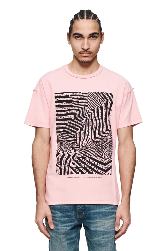 Purple Brand OP-Art Tee - Pink - P101-JPDO424 - BLVD
