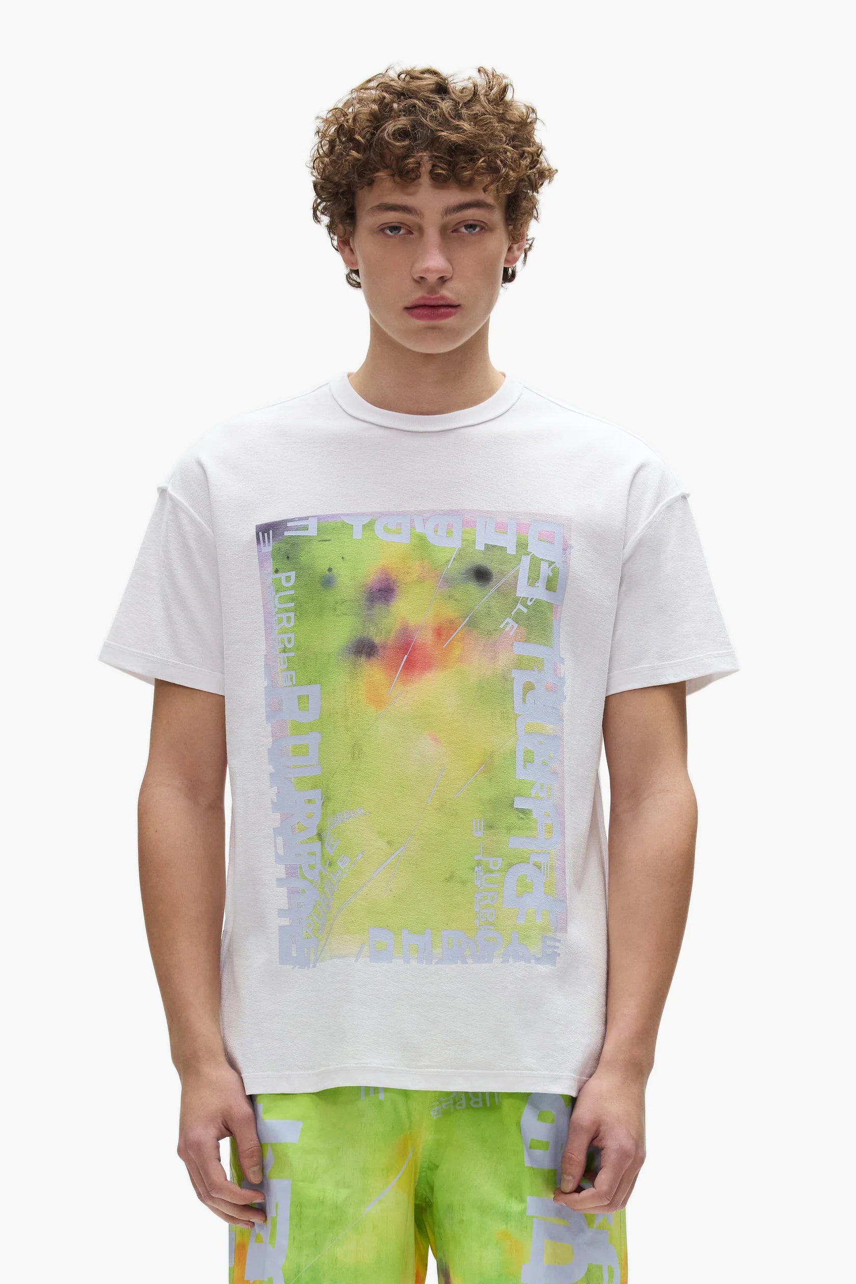 Purple Brand - Gateway Tee - White / Green - P101-TWPS226