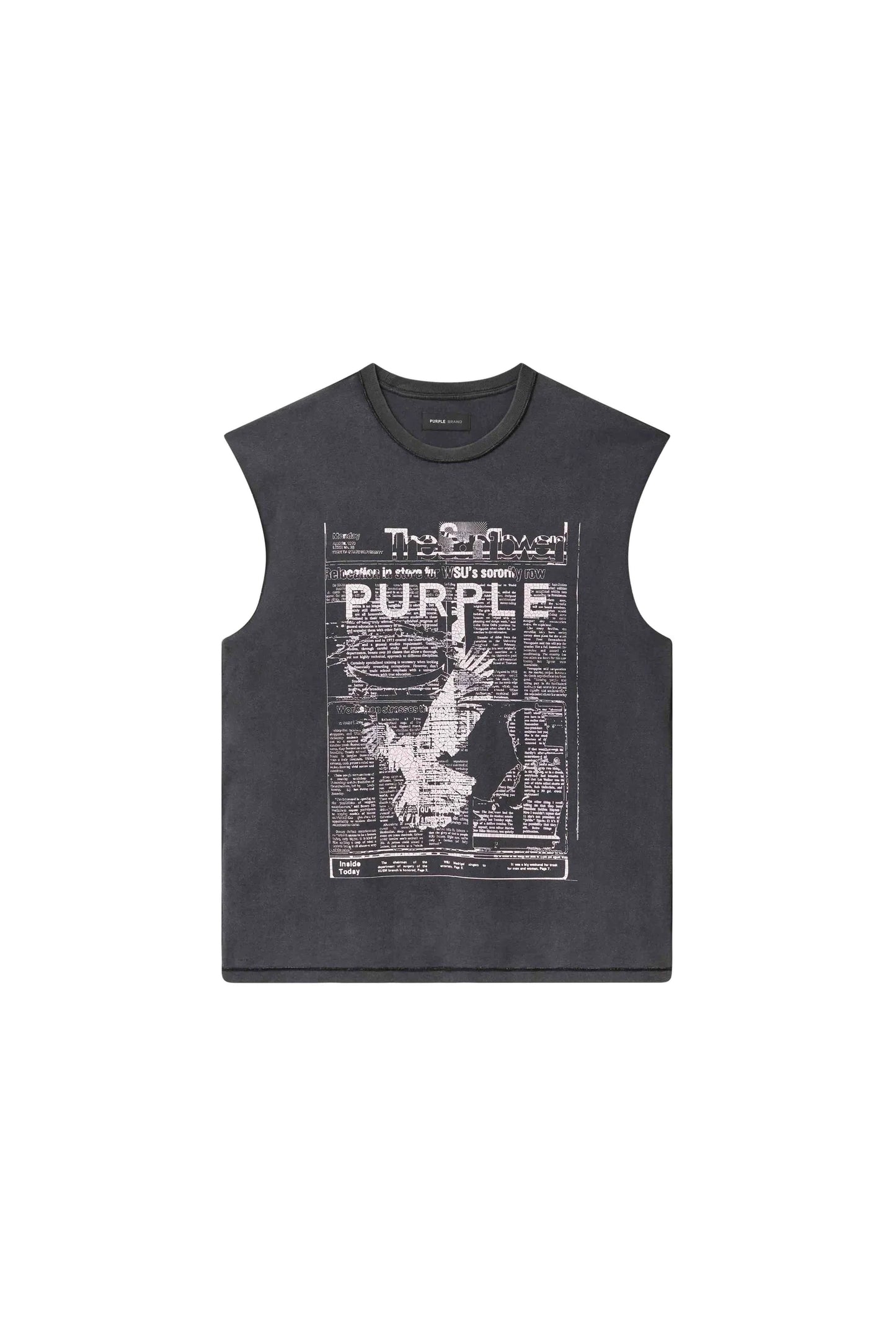 Purple Brand Good News Tank Top - Black - P103-TBGN325