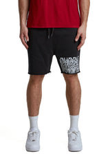 Purple Brand - Purple Print Sweatshorts - Black - P446-MGBD325 Purple Brand