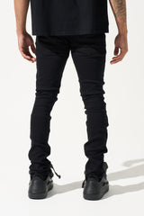 Serenede  "Peace" Jeans -  Black Wash With Dove Print