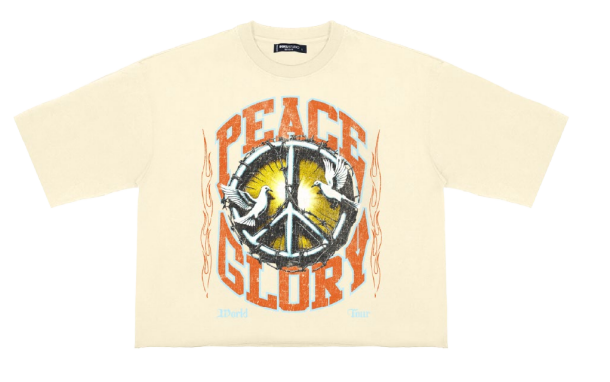 Roku - Peace Glory Cropped Tee - Eggshell ROKU STUDIO