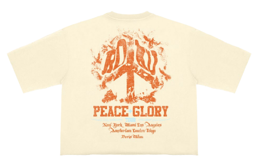 Roku - Peace Glory Cropped Tee - Eggshell