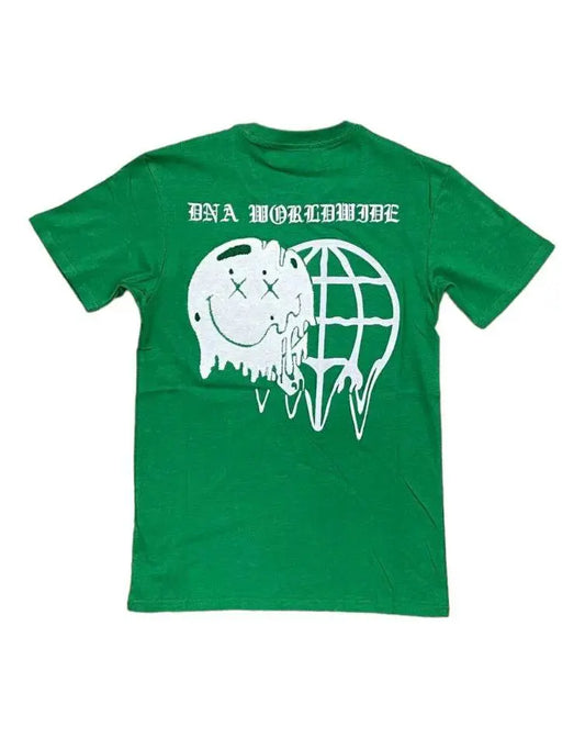 Dna Men Worldwide Drip T-Shirt ( Green / White ) - BLVD