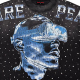Rare Peace - Futuristic Tee W/ Rhinestone Details - Black
