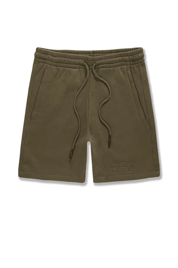 Jordan Craig Men Retro - Paradise Tonal Shorts Set - Olive - BLVD