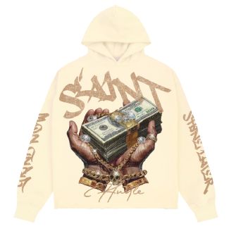 Roku - Saint Hustle Fleece Hoodie - Eggshell