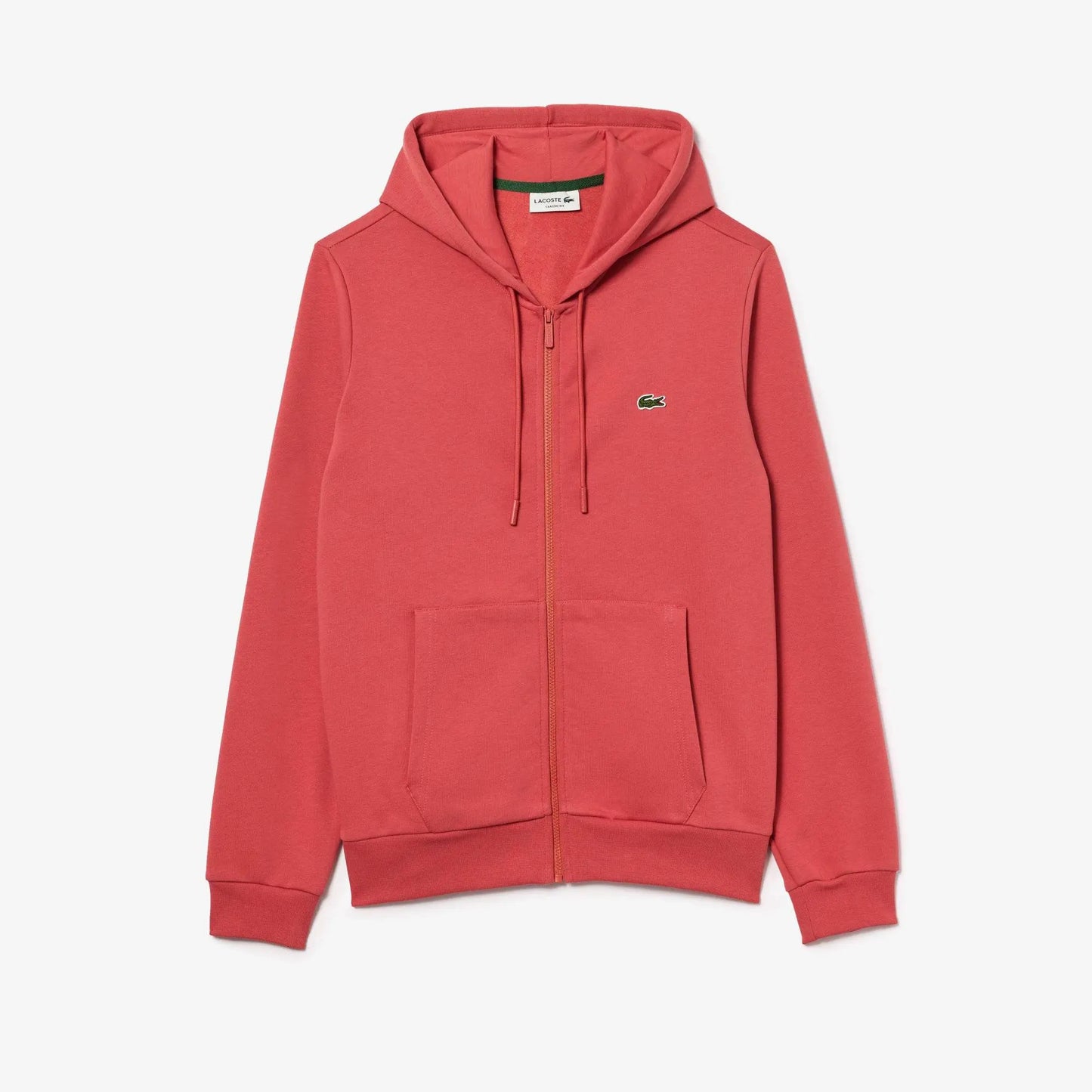 Lacoste Men's Fleece Zip-Up Hoodie & Tapered Fit Sweatpants Set - Sierra Red ZV9 - BLVD