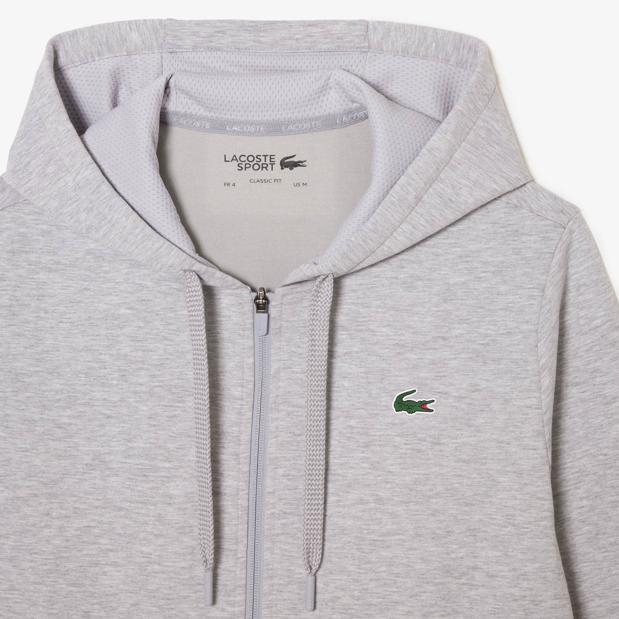 Lacoste Men’s SPORT Mesh Panels Hoodie & Sweatpants Set - Grey 9YA - BLVD