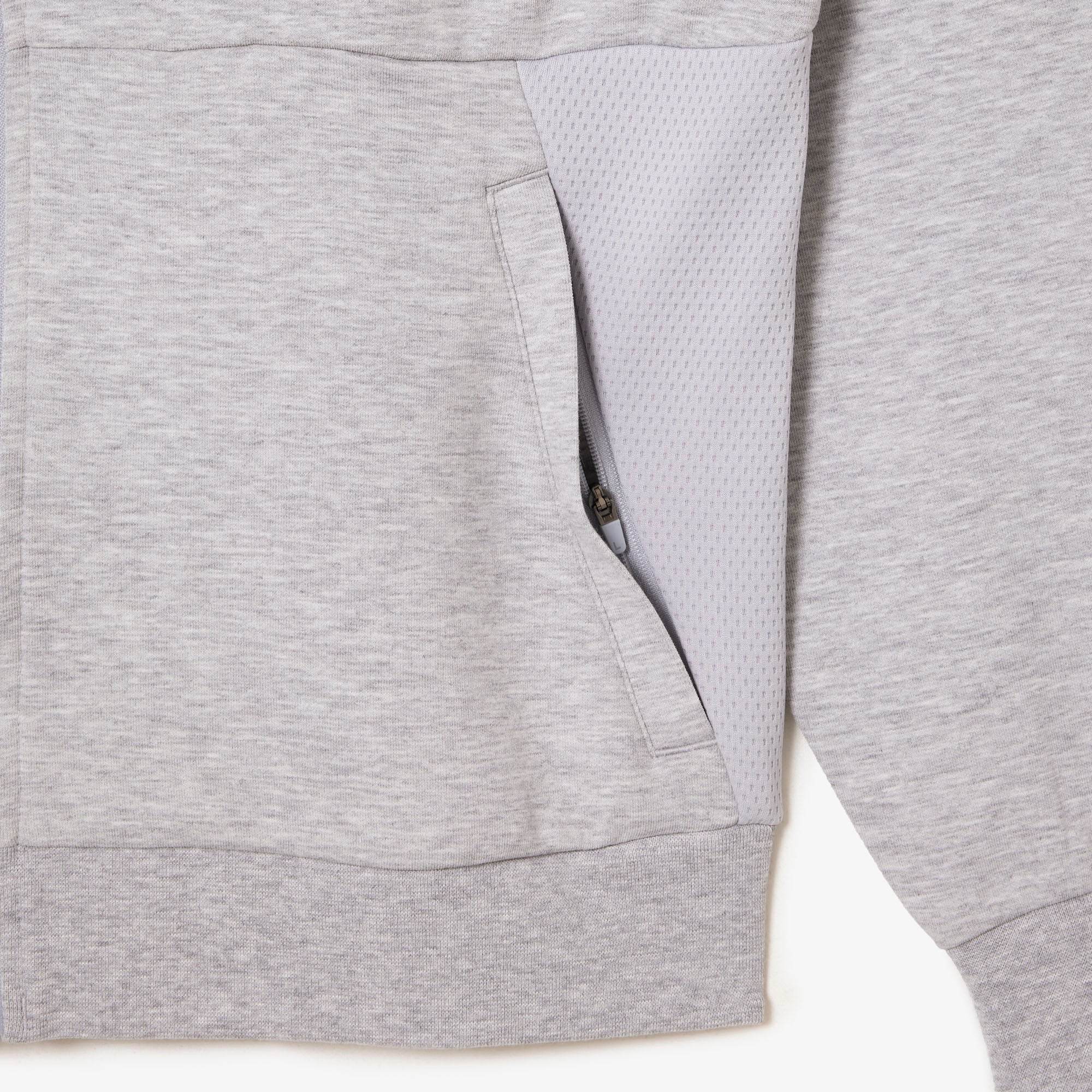 Lacoste Men’s SPORT Mesh Panels Hoodie & Sweatpants Set - Grey 9YA - BLVD