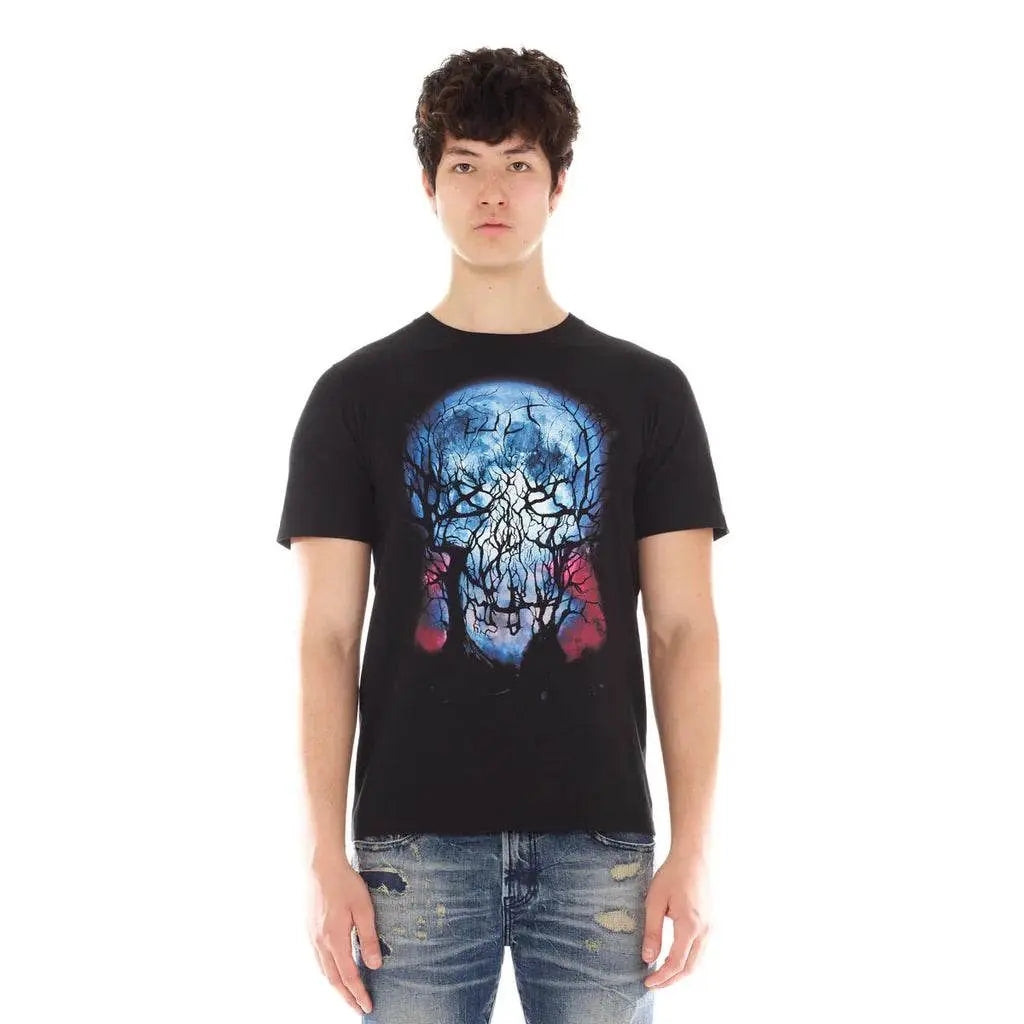 Cult Of Individuality Short Sleeve Crew Neck Tee Moonligh - Black - BLVD