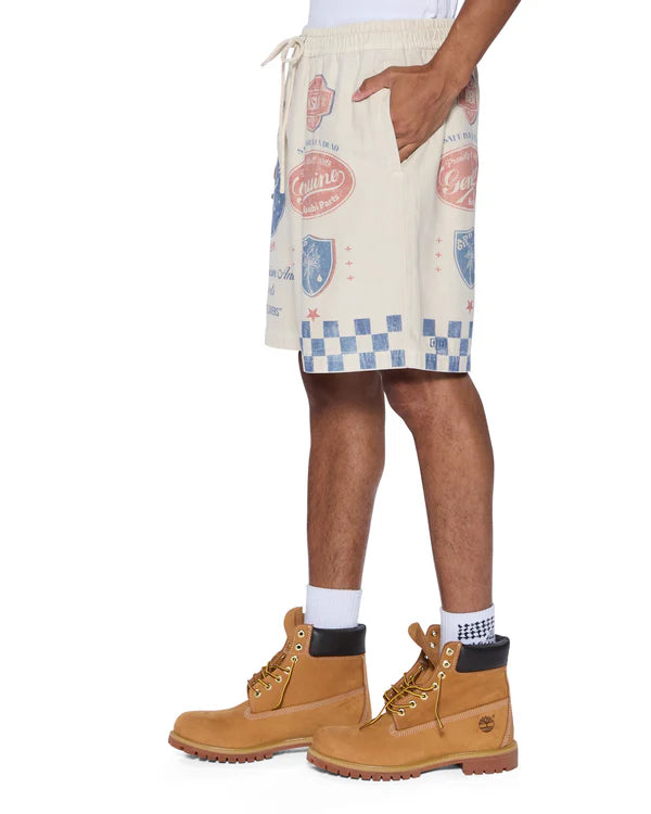 Ksubi - Pitt Lane Life Short Printed - Stone Wash KSUBI