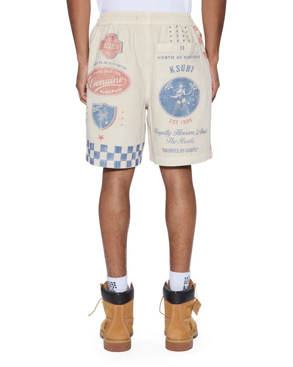 Ksubi - Pitt Lane Life Short Printed - Stone Wash KSUBI